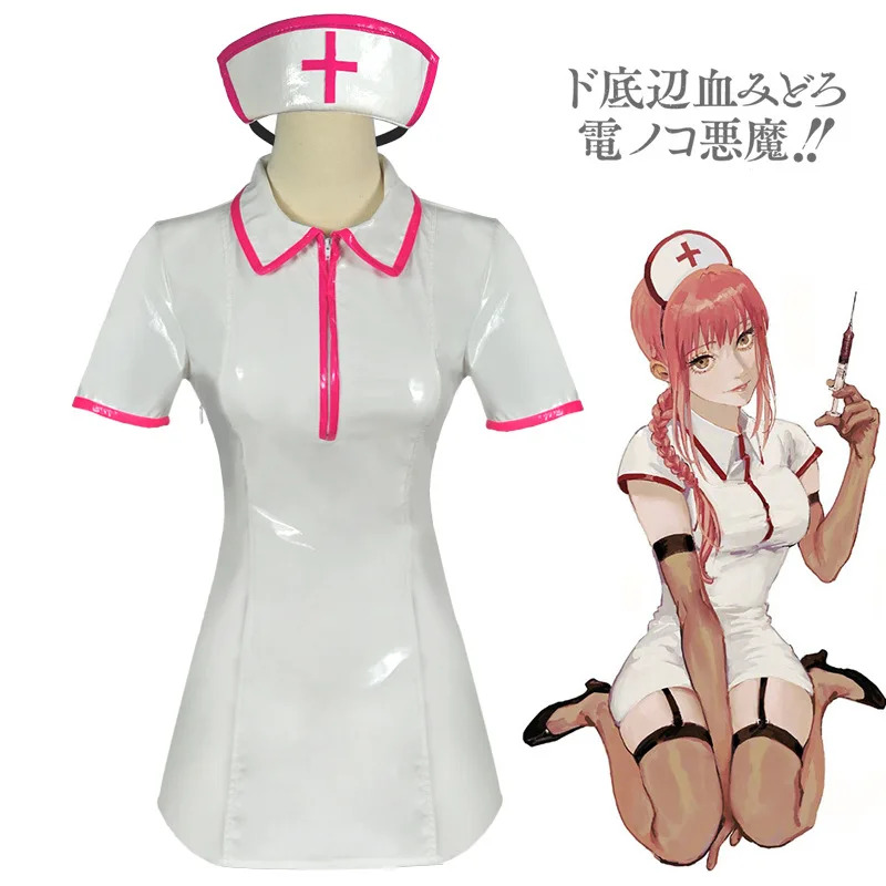 Anime Cosplay Nurse - Anime Chainsaw Man Cosplay Costume Makima