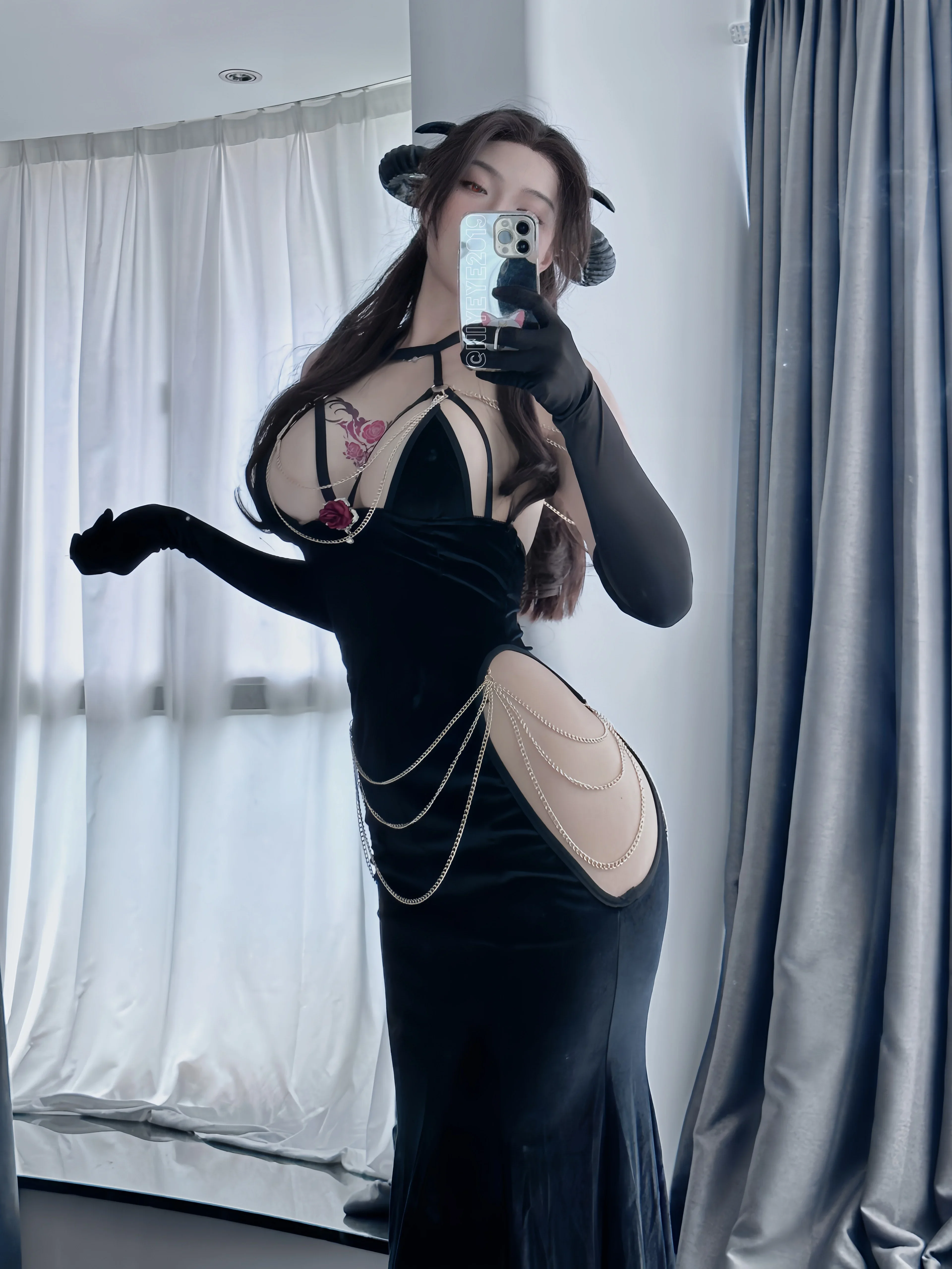 Anime Cosplay Albedo - 2025Albedo Dress Albedo Succubus Black Mermaid