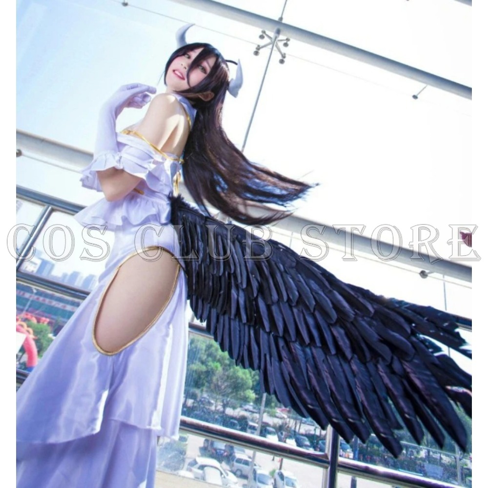 Anime Cosplay Albedo - Anime OVERLORD Dresses Cosplay Horns Overlord