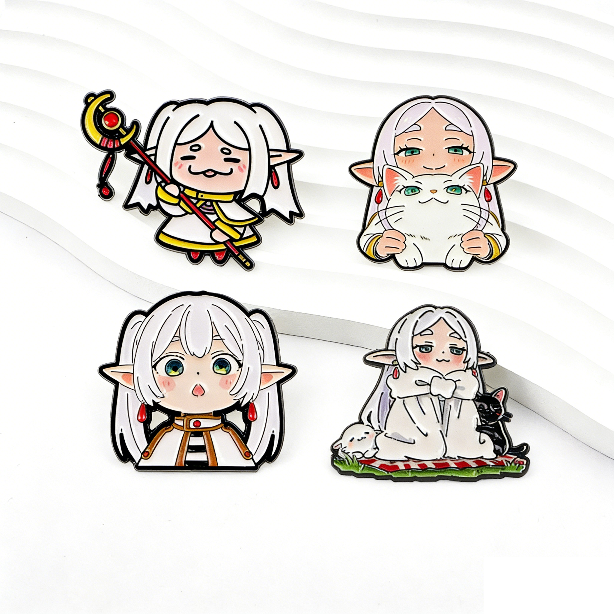 Anime Cosplay Cat - Cute Cat Enamel Pins Anime Girl