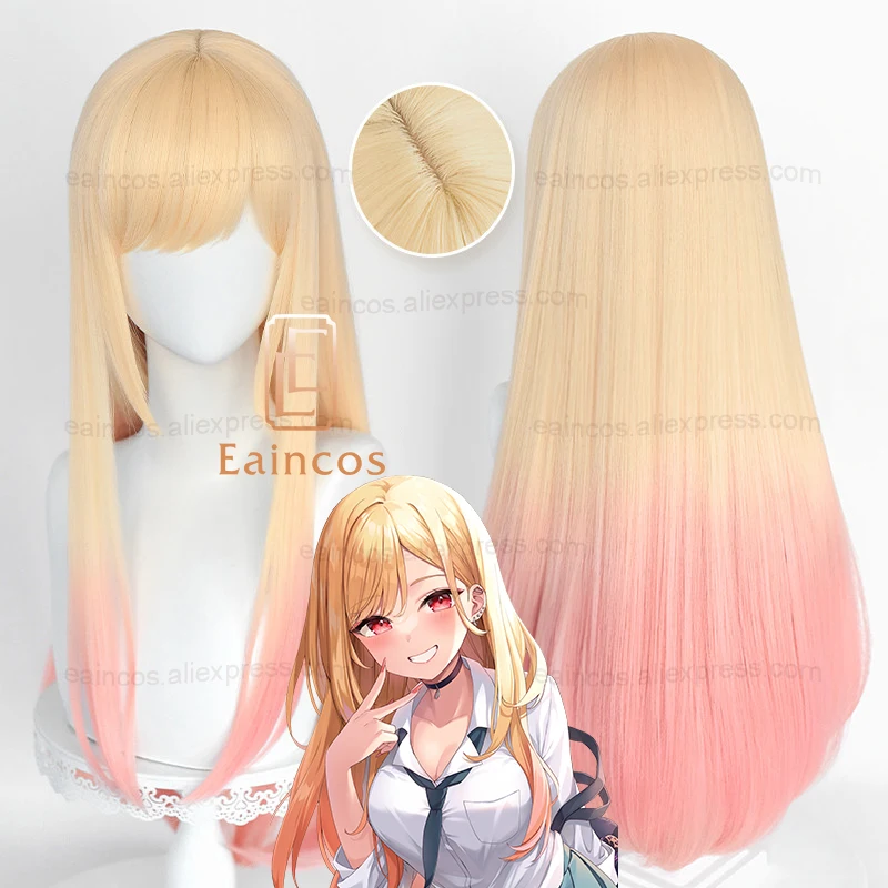 Cosplay Anime Pink Hair - Anime Marin Kitagawa Cosplay Wigs 80cm