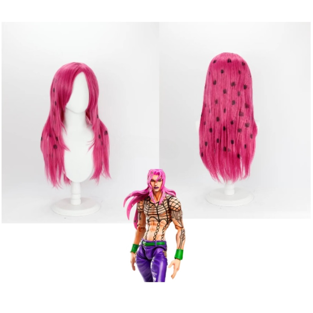 Anime JoJo Diavolo Cosplay Wig - Cosplay Anime Pink Hair recensione e prezzo
