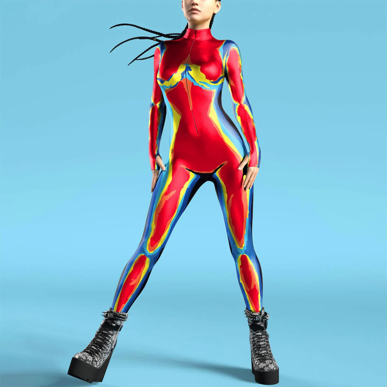 Women 3D Print Zentai Bodysuit - Anime Cosplay Images recensione e prezzo