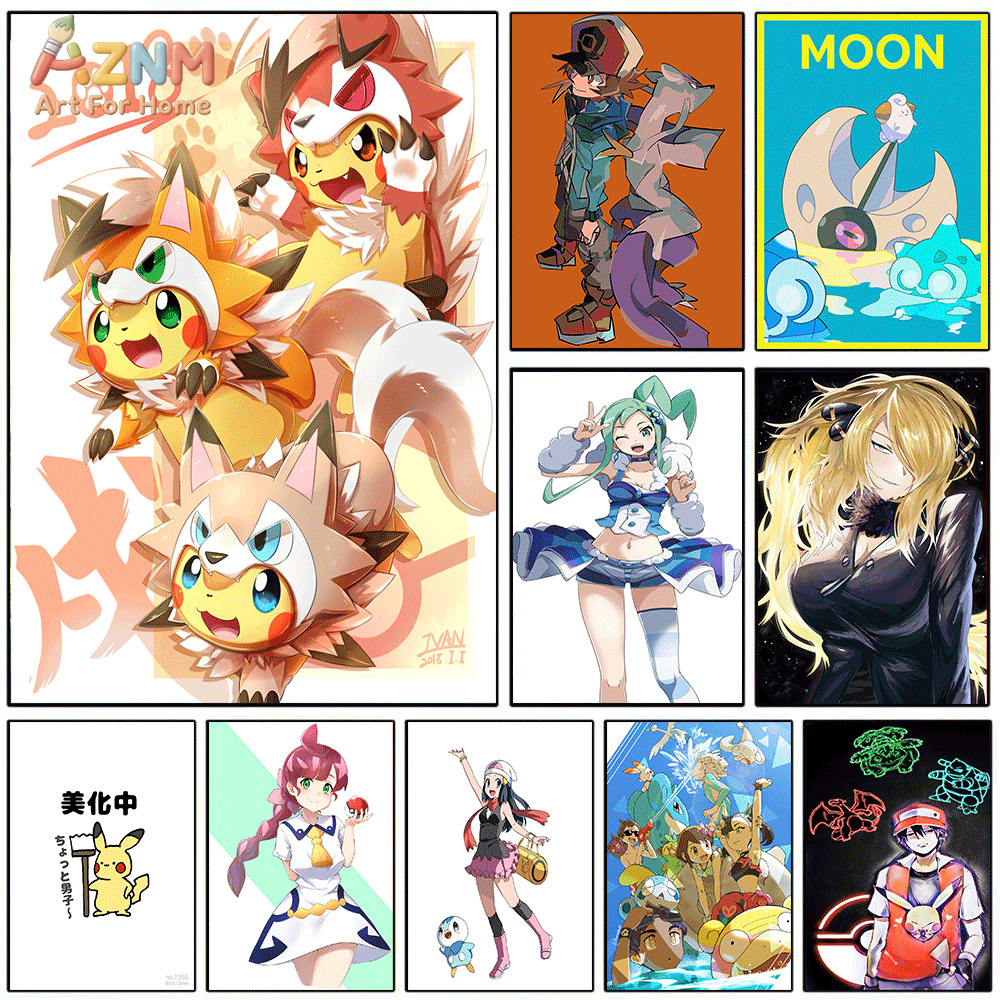AZNM Pokemon Anime Canvas Wall - Anime Cosplay Pokemon recensione e prezzo