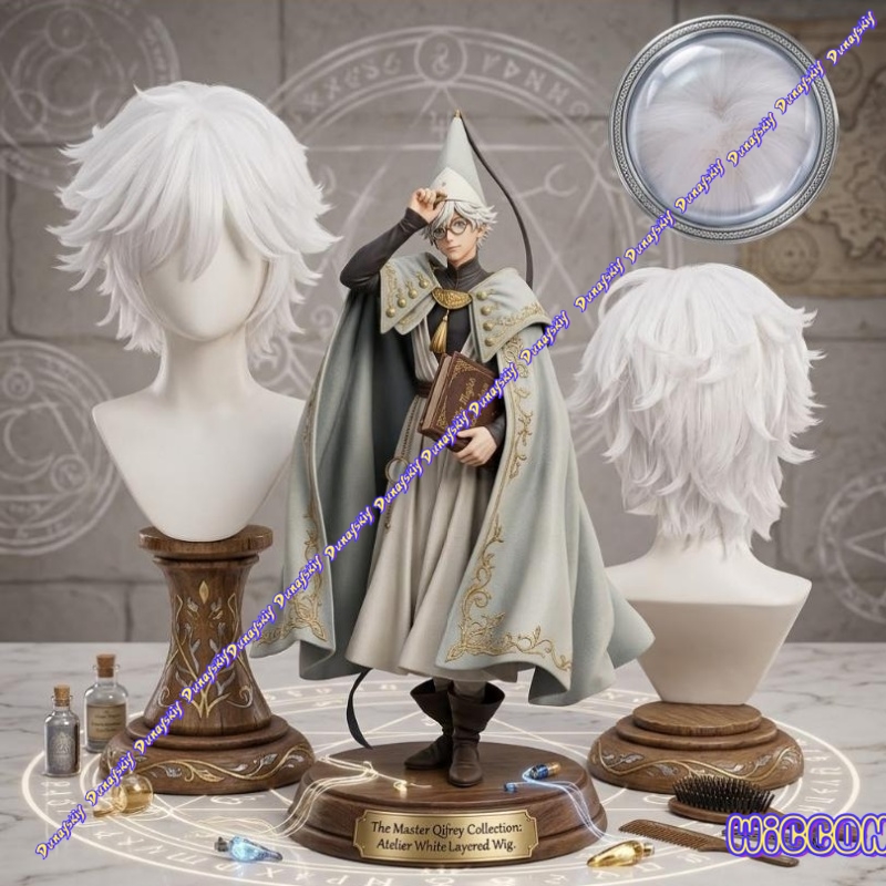 Qifrey Cosplay Wig Short White - Cosplay Anime White Hair recensione e prezzo