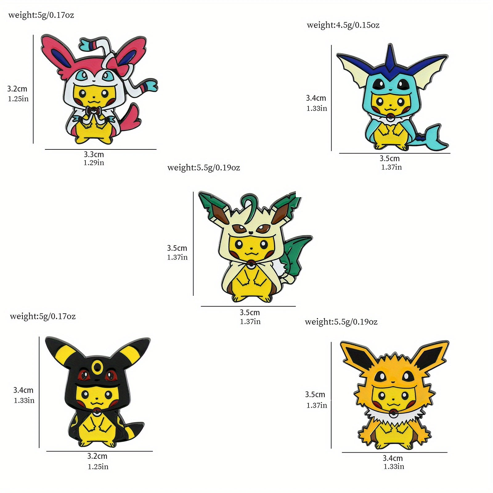 9 Pcs Creative Cartoon Brooch  - Anime Cosplay Pokemon recensione e prezzo
