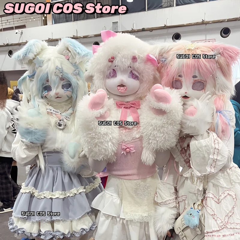 aBcSCS*Fursuit Head Kigurumi C - Anime Cosplay Cat recensione e prezzo