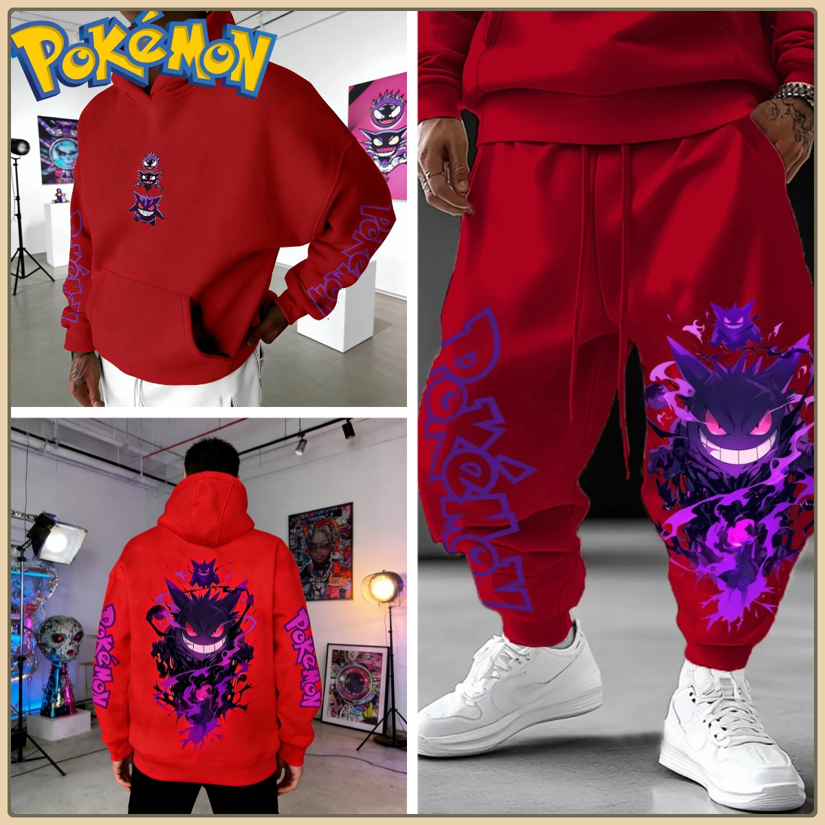 Black Hoodie and Pants Set wit - Anime Cosplay Pokemon recensione e prezzo