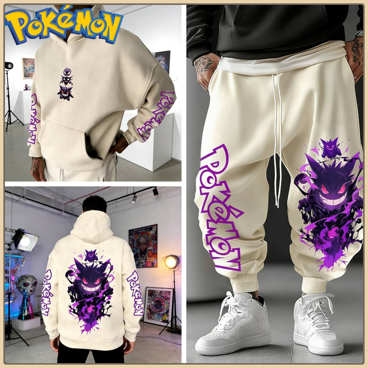 Black Hoodie and Pants Set wit - Anime Cosplay Pokemon recensione e prezzo