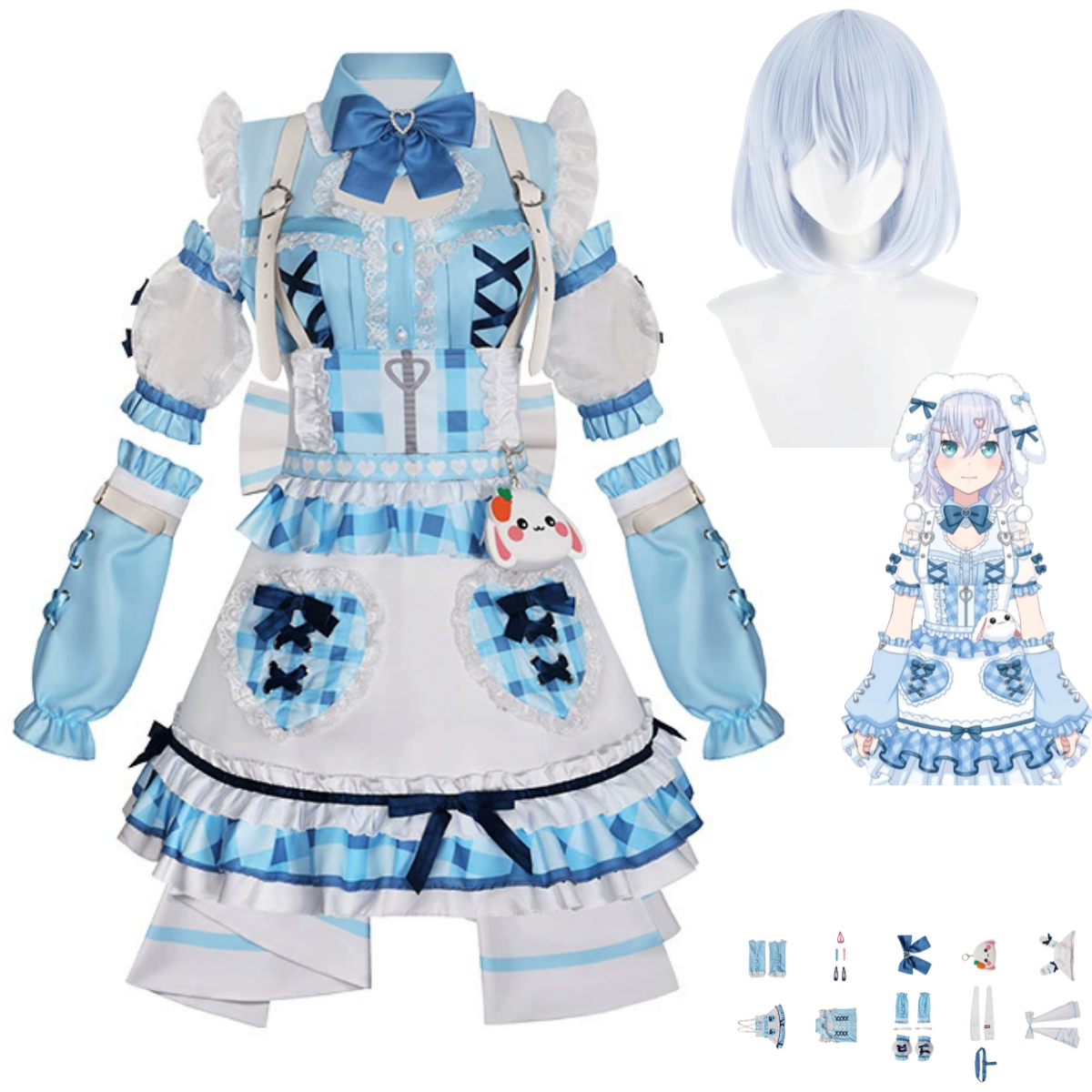 Anime BanG Dream Kurata Mashir - Cosplay Anime White Hair recensione e prezzo