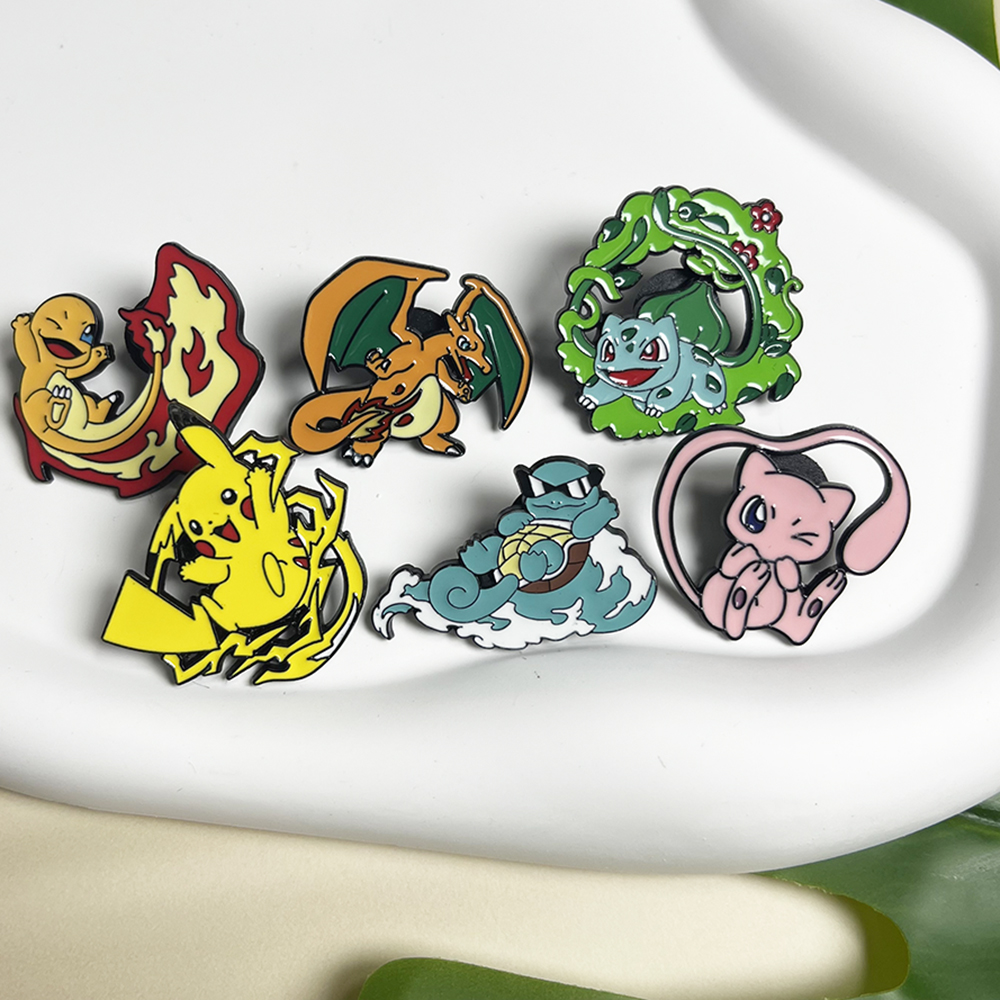 6pcs Anime Pins Set Pokemon En - Anime Cosplay Pokemon recensione e prezzo